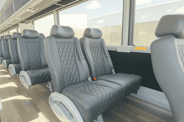 interior of Victoria Charter Bus charter bus