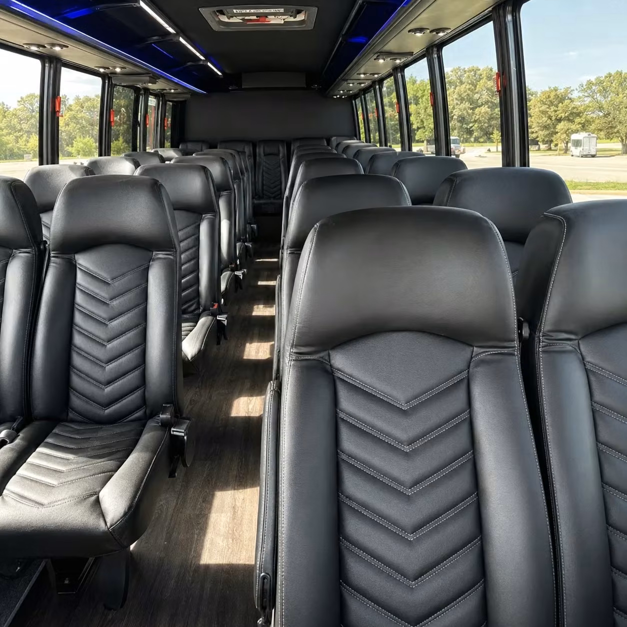 28 passenger minibus interior