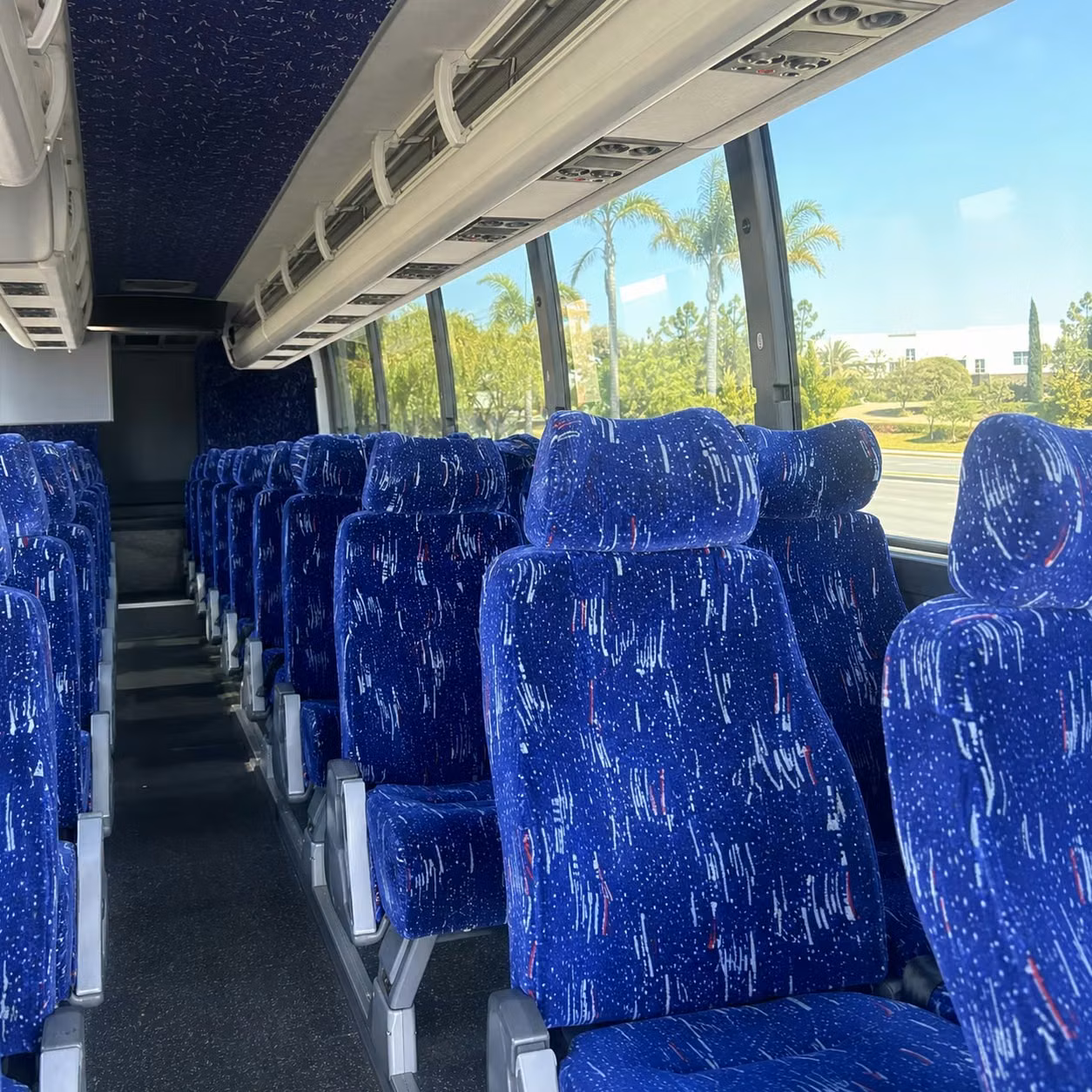 victoria charter bus rental interior